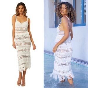 Sold out Misa Los Angeles Fringe Crochet skirt and top set!!!